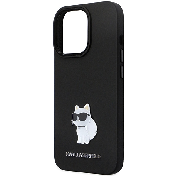 Karl Lagerfeld KLHCP13XSMHCNPK iPhone 13 Pro Max hardcase Silicone C Metal Pin black