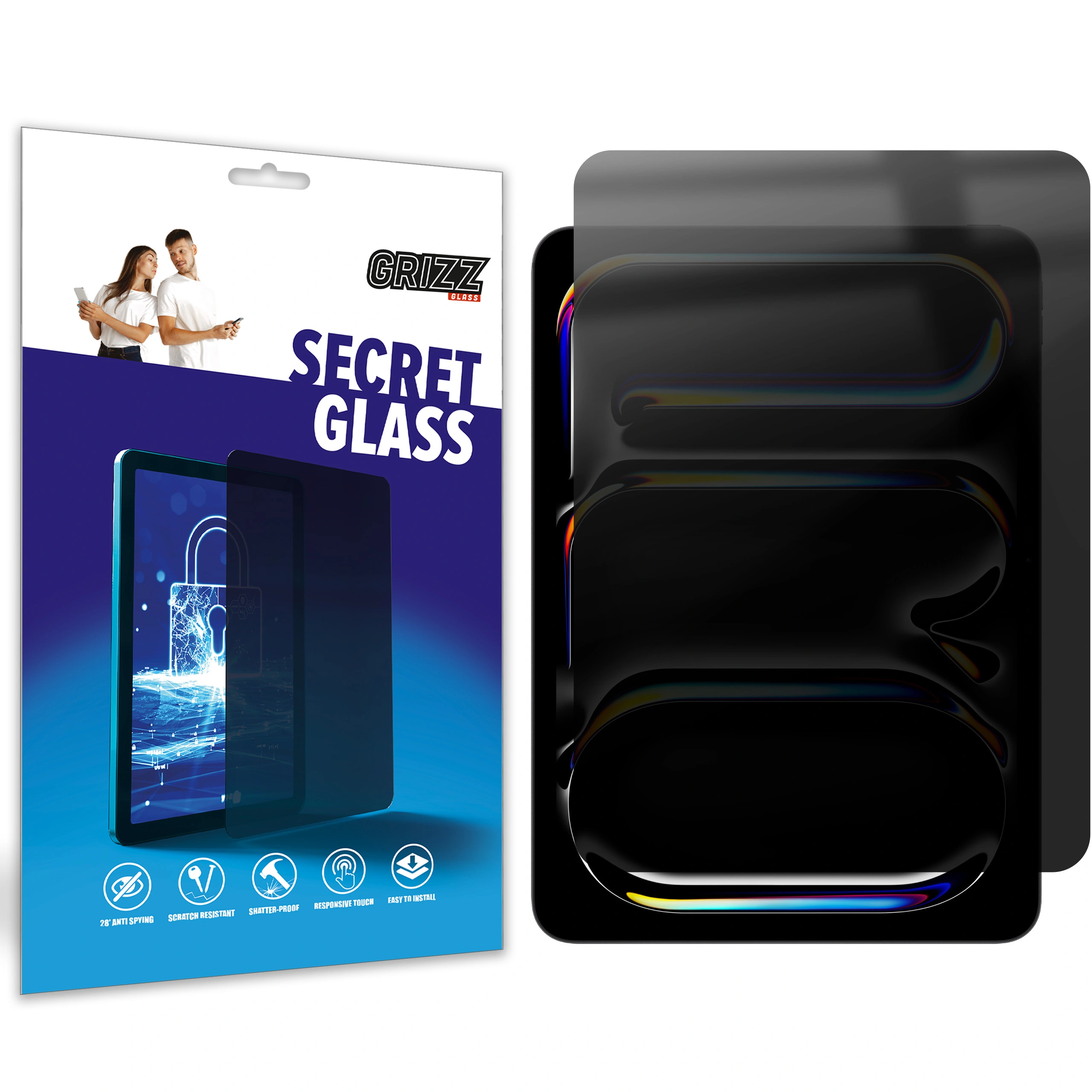 Matowe szkło prywatyzujące GrizzGlass SecretGlass do Apple iPad Pro 13" M5 2025