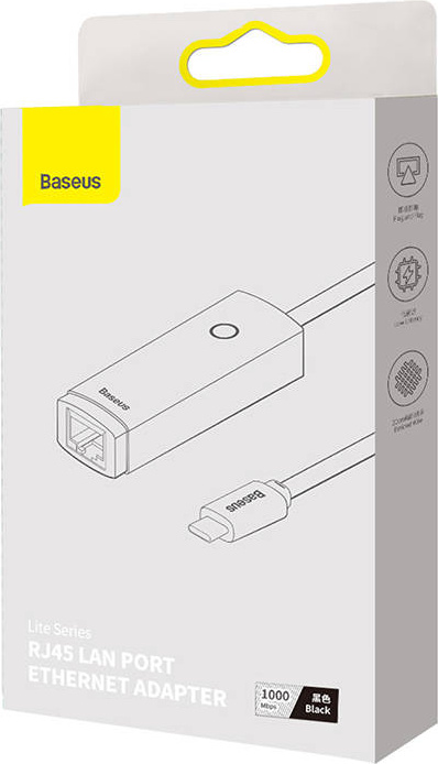 Baseus Lite Series USB-C - RJ45 Adapter (black)