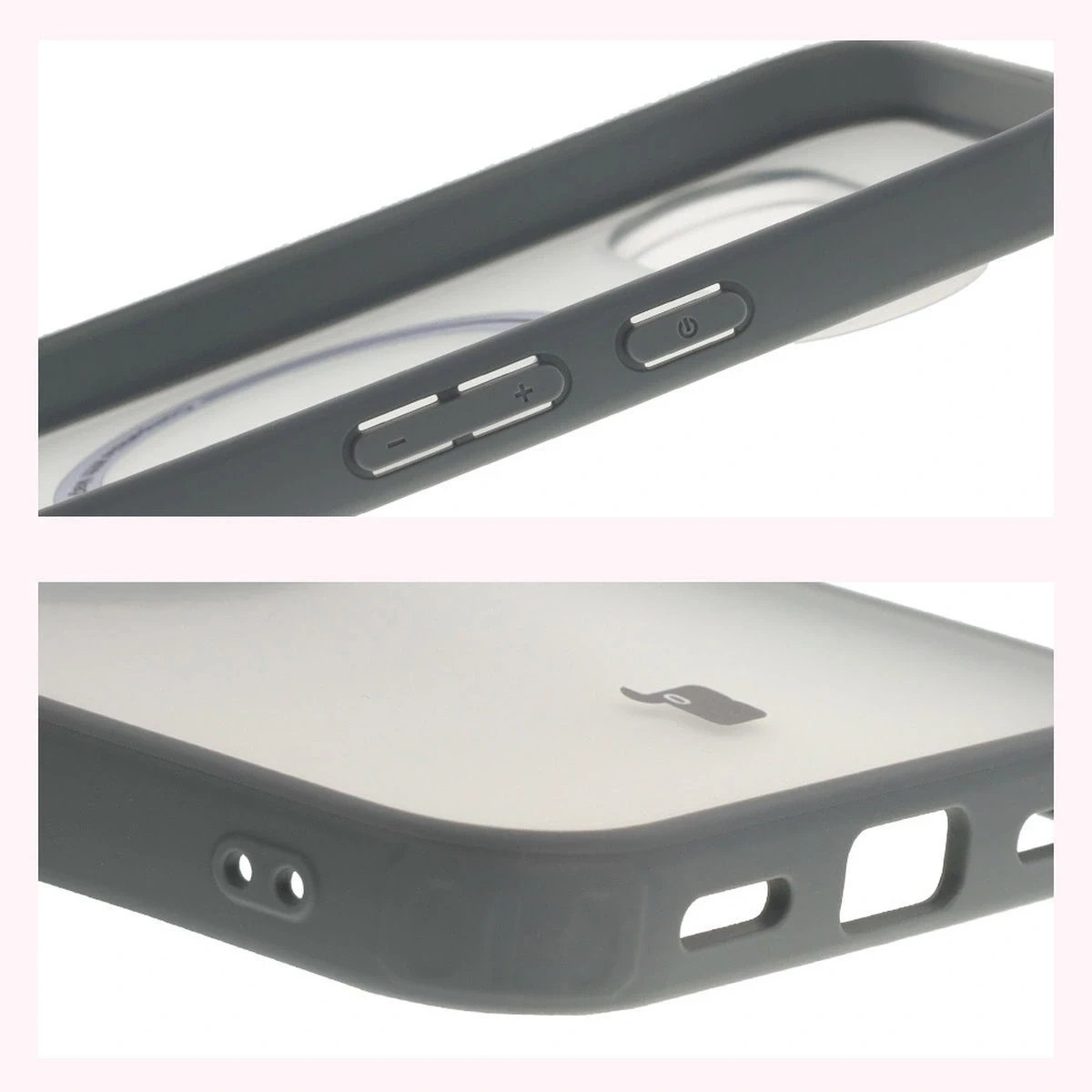 Etui z pierścieniem magnetycznym Bizon Case MatteO do Pixel 10 / 10 Pro przydymione-szare