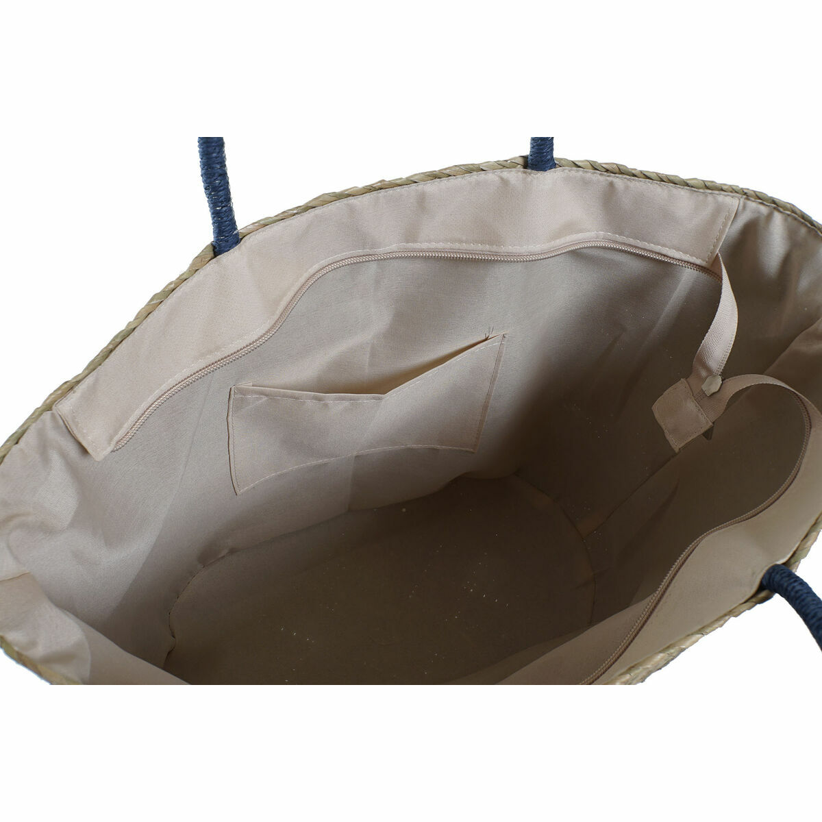 Strandtasche DKD Home Decor 49 x 18 x 37 cm natürlich Orange Marineblau (2 Stück)
