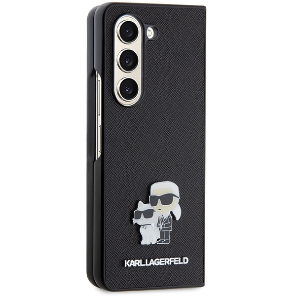 Karl Lagerfeld KLHCZFD5SAKCNPK Samsung Galaxy Z Fold5 hardcase Saffiano Karl&Choupette Pin black