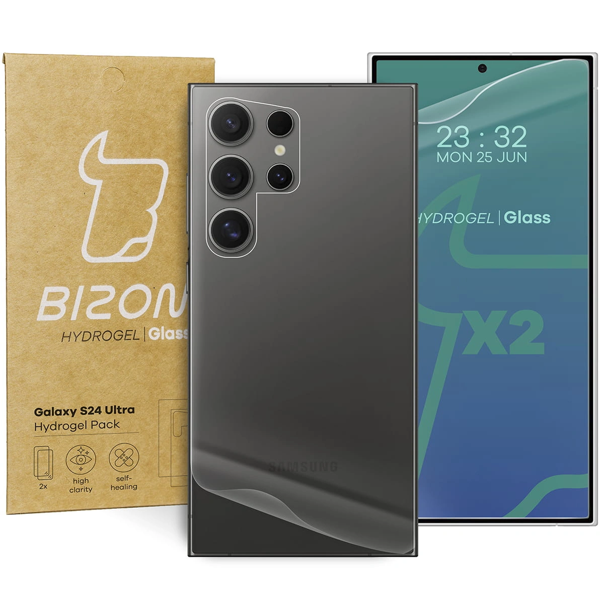 Bizon Glass Hydrogel Pack do Samsung Galaxy S24 Ultra