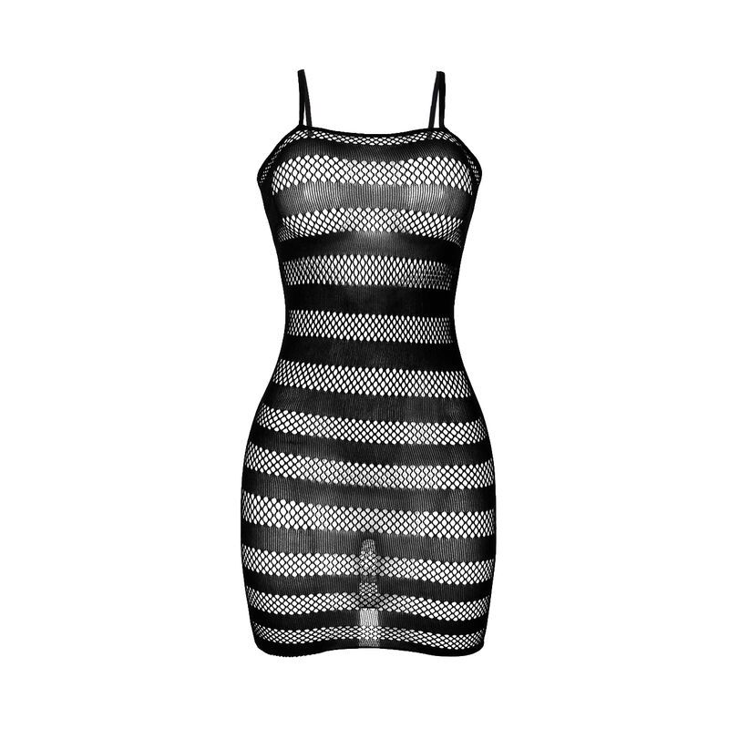 SUBBLIME - 951733 FISHNET BODYSTOCKING WITH BLACK STRIPES ONE SIZE