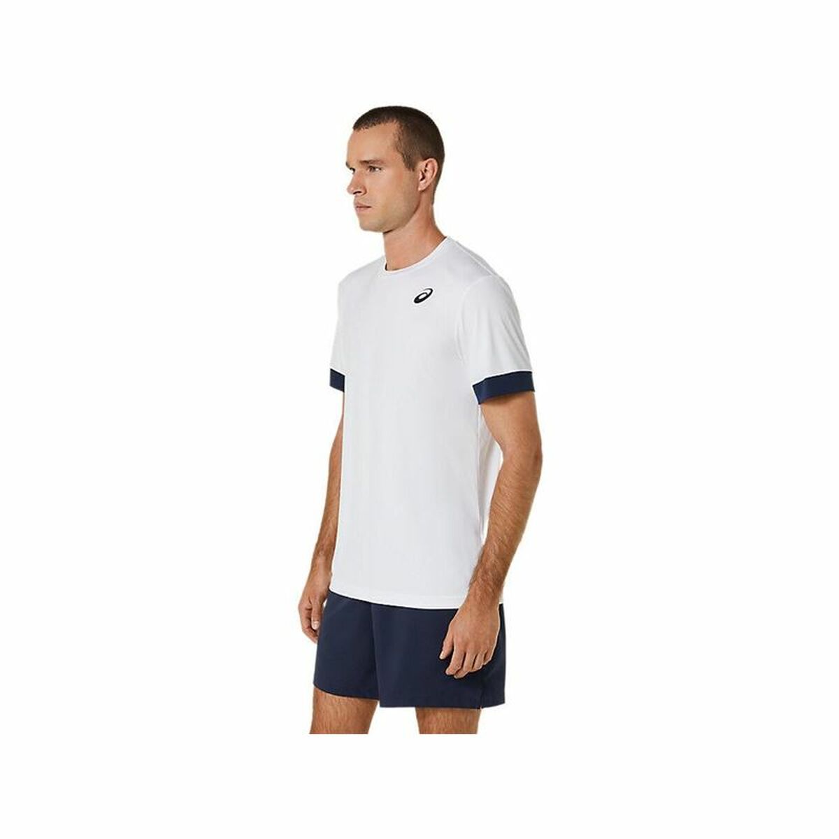 Short-sleeve Sports T-shirt Asics Court White Tennis