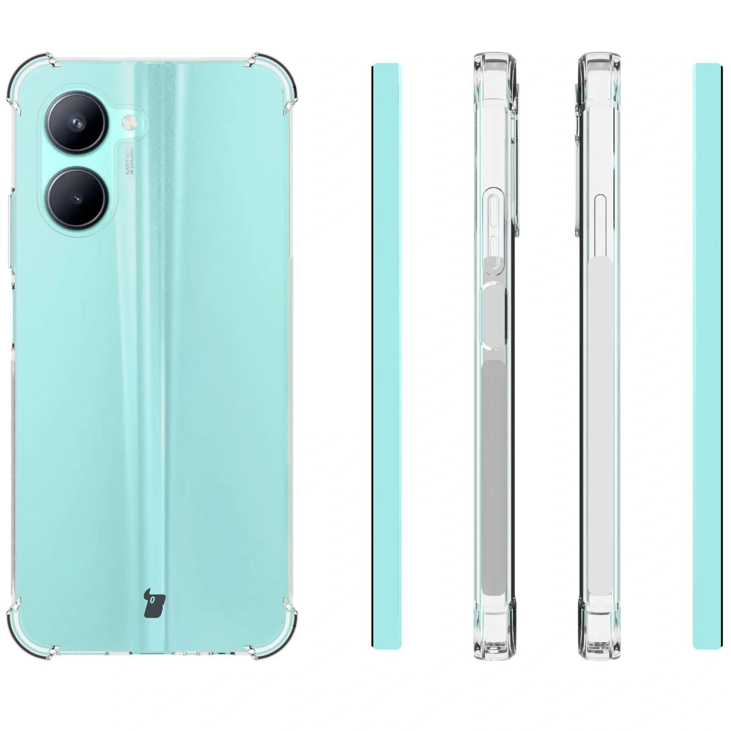 Bizon Case Clear Pack case + 2x screen glass Realme C33 clear