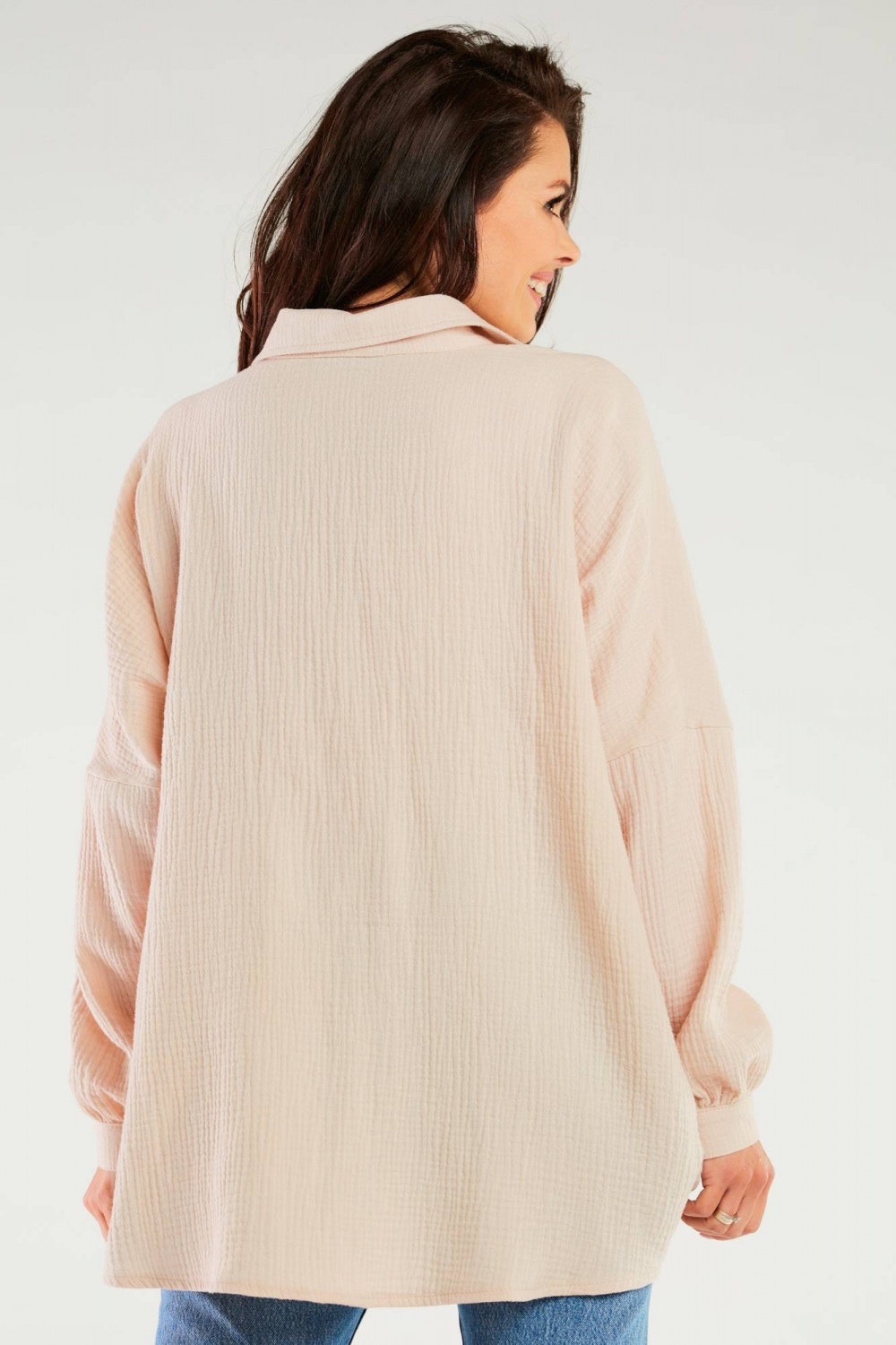 Langarm Hemd model 166827 Infinite You beige Damen