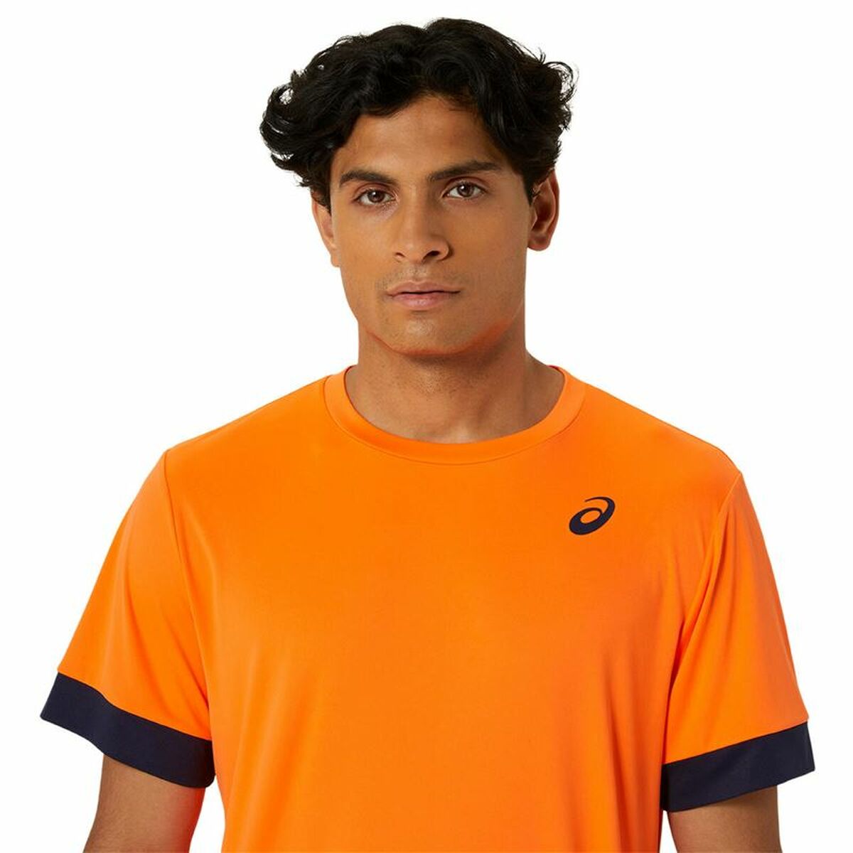 Short-sleeve Sports T-shirt Asics Court Ss Top Orange Tennis