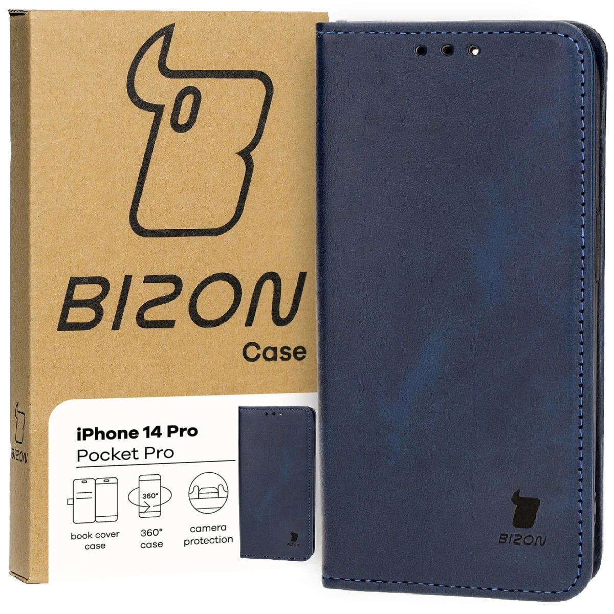 Bizon Case Pocket Pro Apple iPhone 14 Pro navy blue