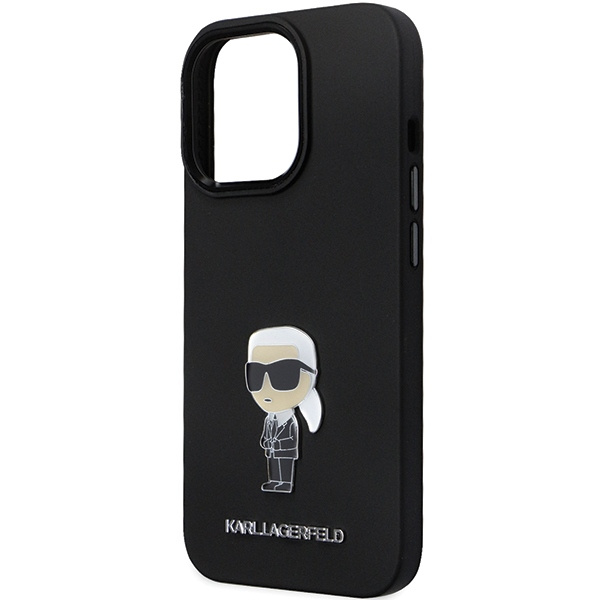 Karl Lagerfeld KLHCP13XSMHKNPK iPhone 13 Pro Max Silicone Ikonik Metal Pin black