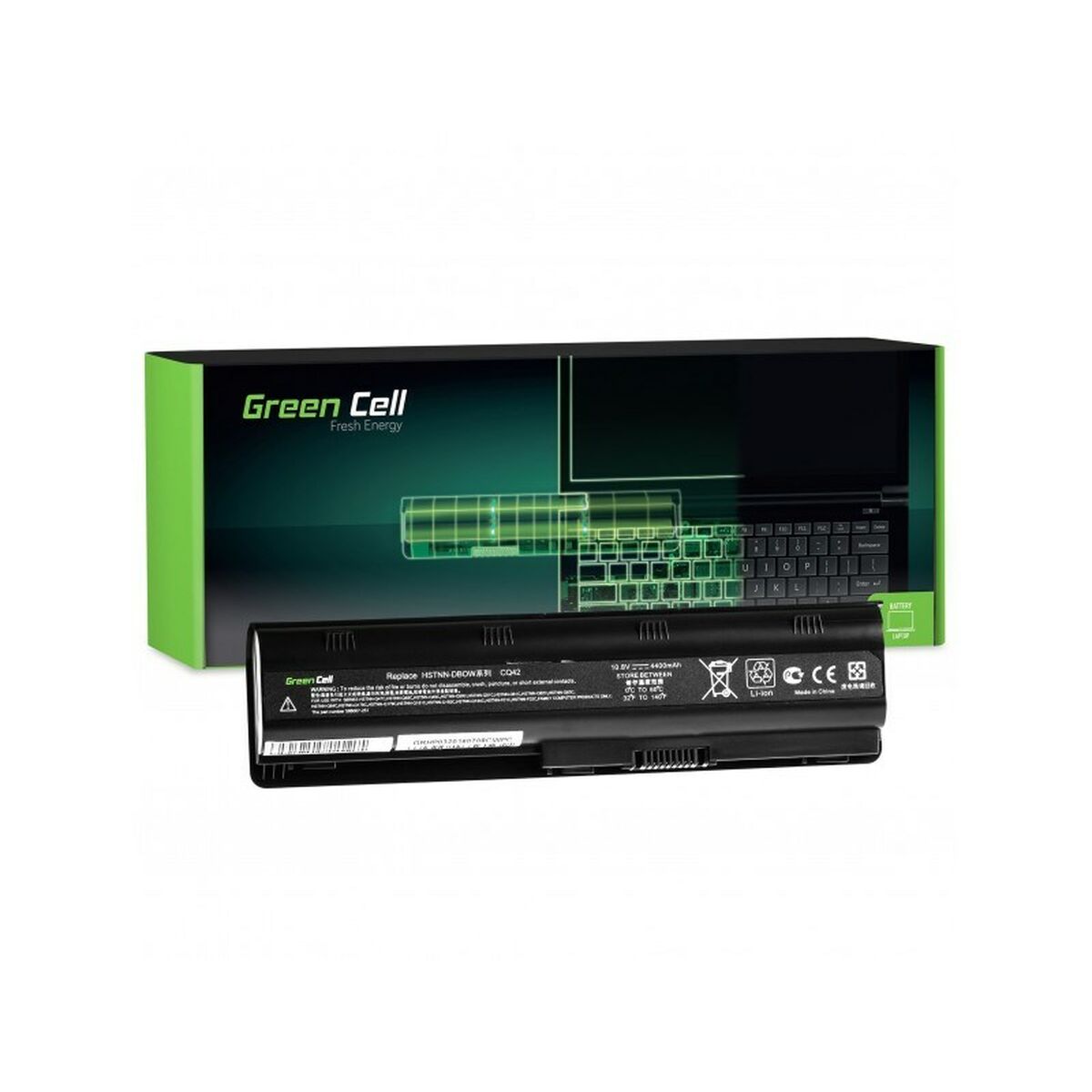 Notebook Battery Green Cell HP03 Black 4400 mAh