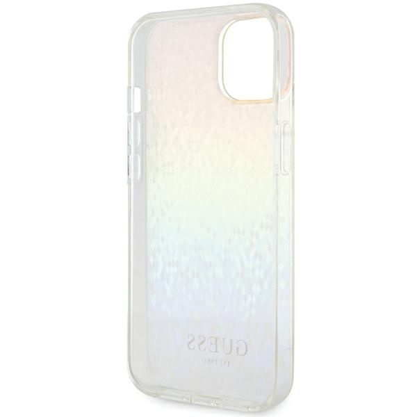Guess GUHCP12MHDECMI Apple iPhone 12 / 12 Pro hardcase IML Faceted Mirror Disco Iridescent multicoloured