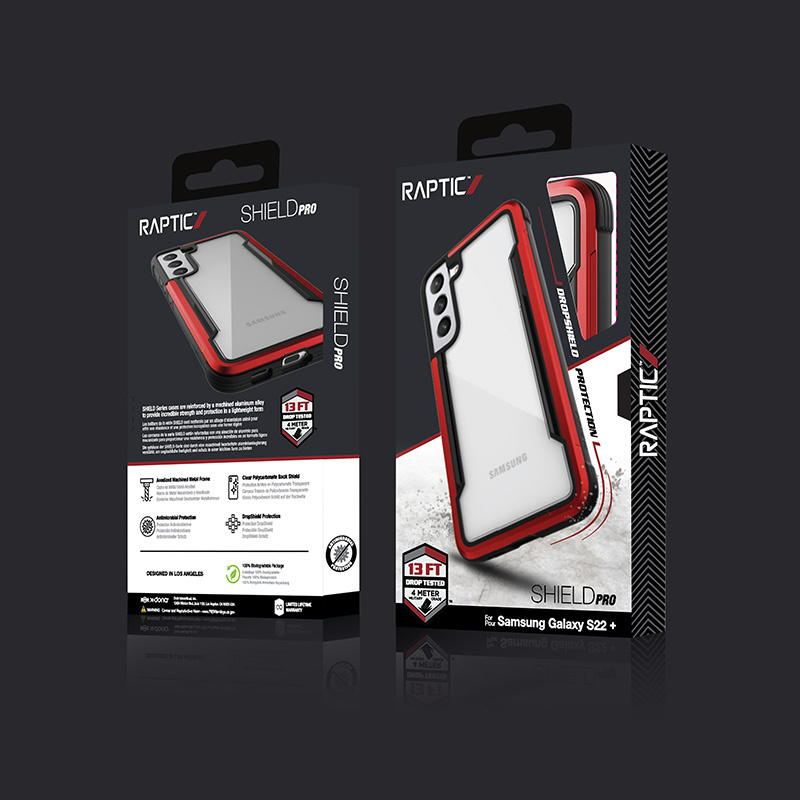 X-Doria Raptic Shield Pro Samsung Galaxy S22+ Plus (Anti-bacterial) (Red)