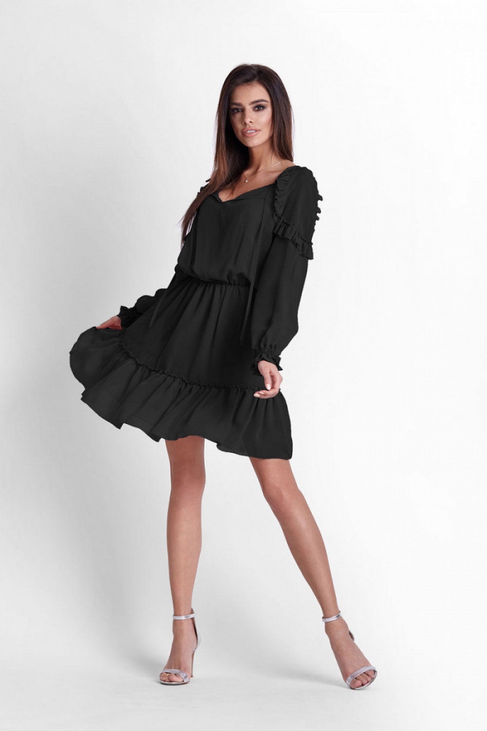 Sukienka Model Felicia 245 Black - IVON Czarny Damska