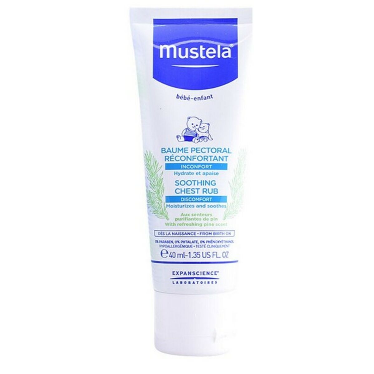 Chest Rub for Babies Mustela (40 ml)