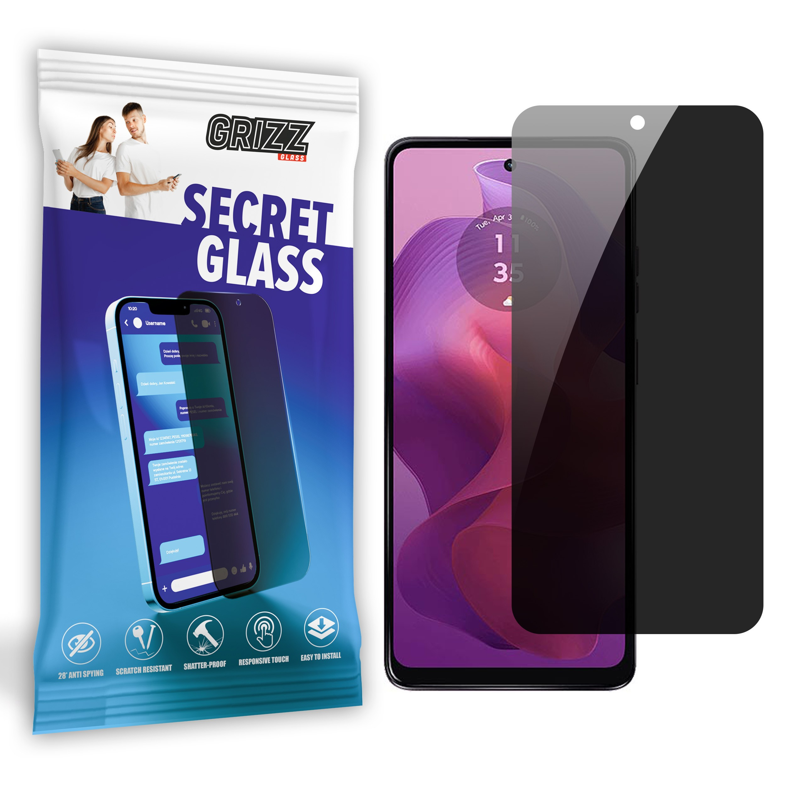 GrizzGlass SecretGlass Motorola Moto G24