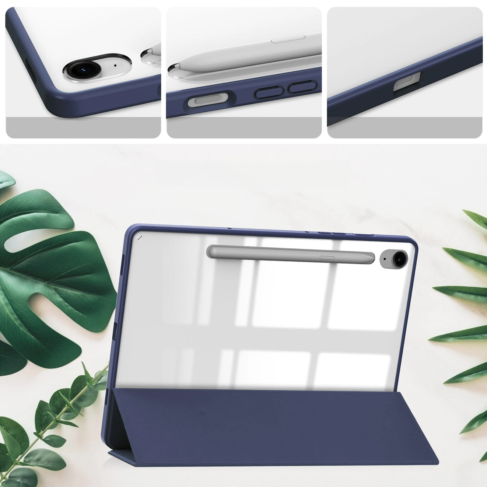 Bizon Case Tab Clear Matt Samsung Galaxy Tab S9 / S9 FE navy blue