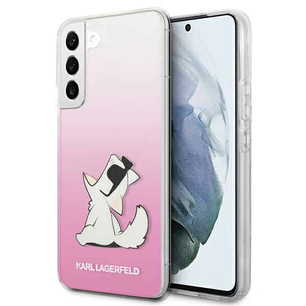 Karl Lagerfeld KLHCS22MCFNRCPI Samsung Galaxy S22+ Plus hardcase pink Choupette Eat