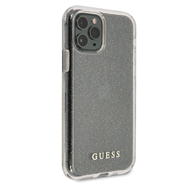 Guess GUHCN65PCGLSI Apple iPhone 11 Pro Max silver hard case Glitter