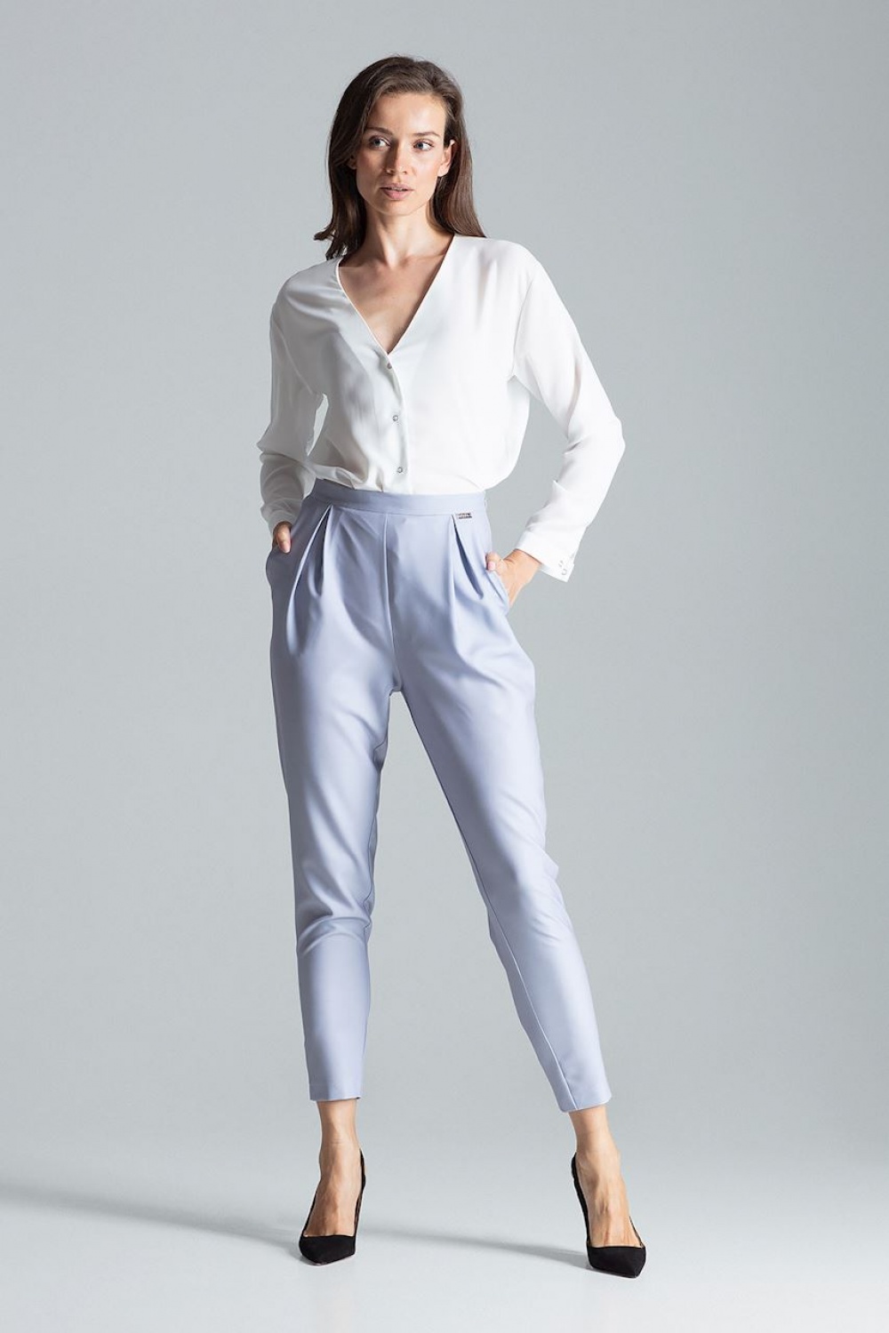  Women trousers model 135784 Figl  grey