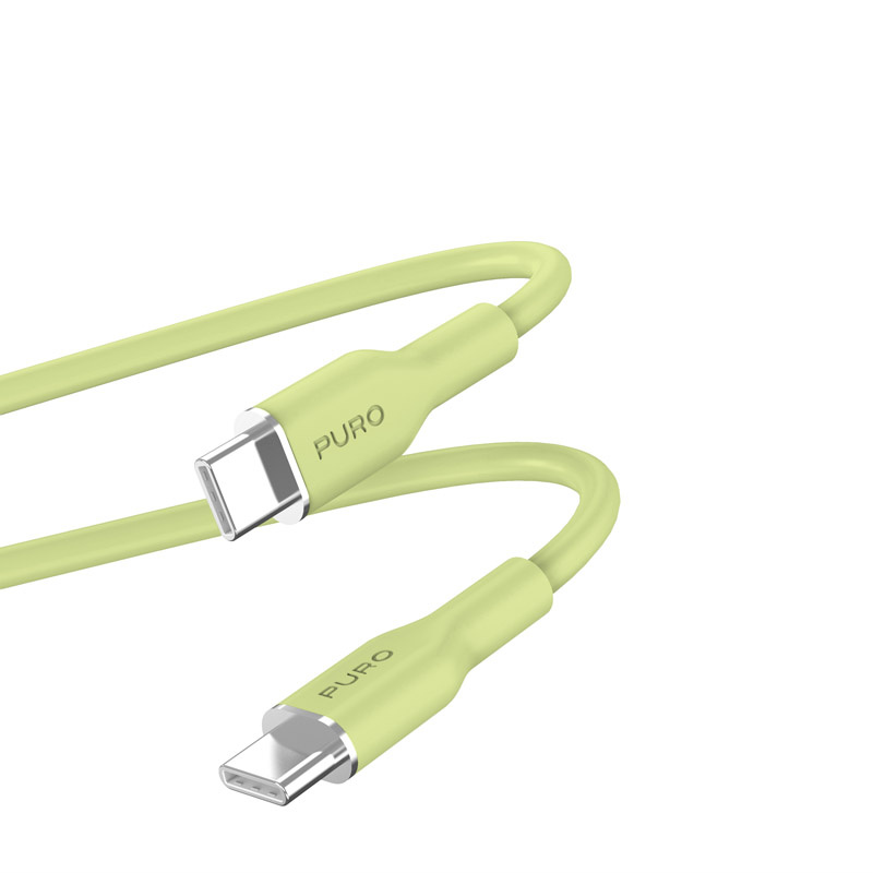 PURO ICON Soft Cable USB-C/USB-C 1.5m (Matcha Green)