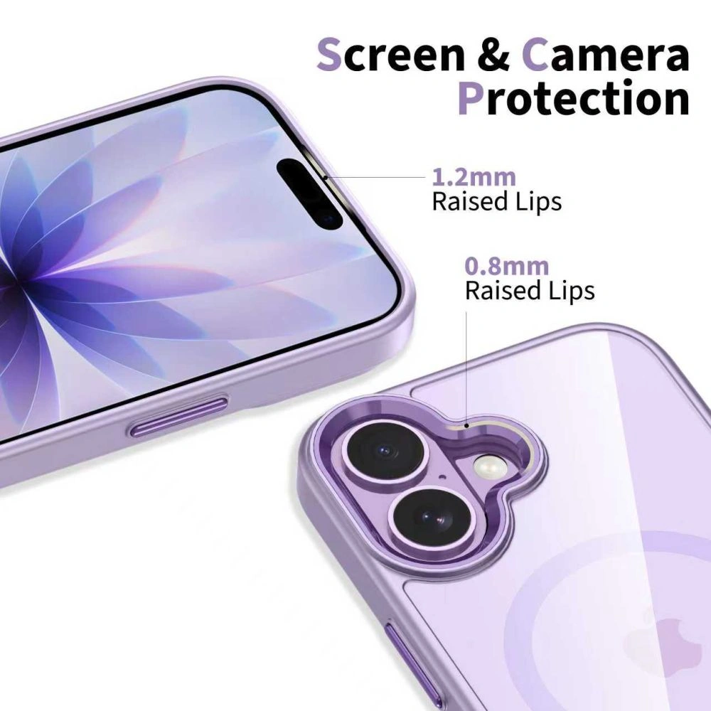 Etui Tech-Protect MagMat MagSafe do Apple iPhone 17 Lavender/clear