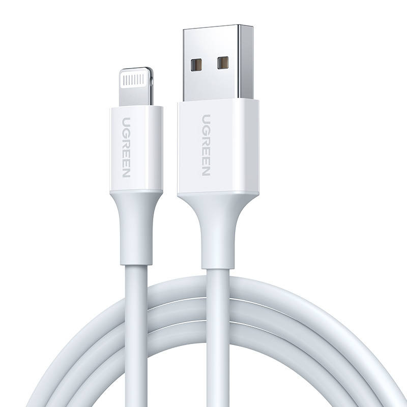 UGREEN US155 USB-A/Lightning Cable 2.4A, 1.5m (white)
