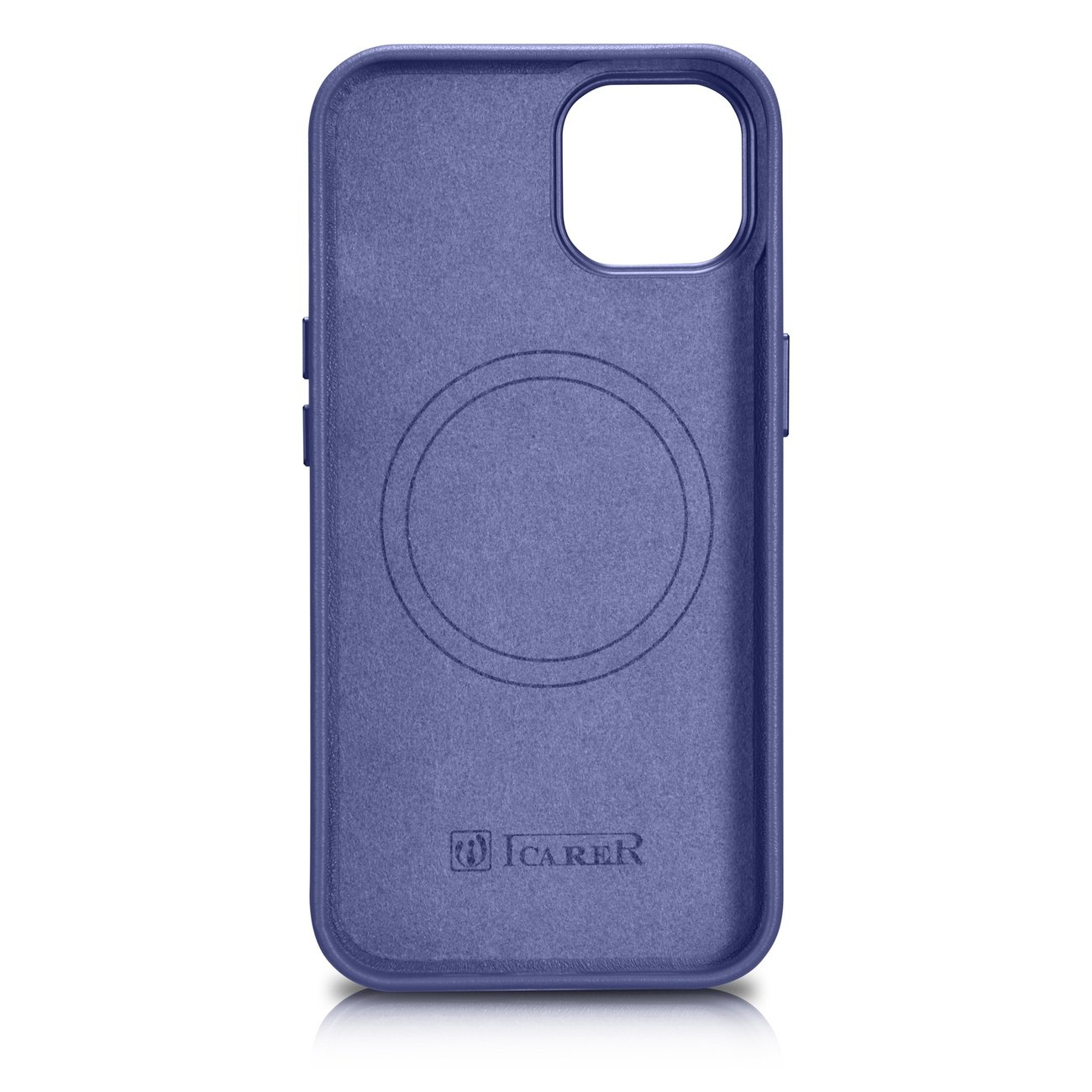 iCarer Case Leather MagSafe Apple iPhone 14 Plus light purple