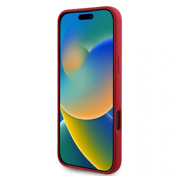 Case Karl Lagerfeld KLHMP16MSCMKCRHR Apple iPhone 16 Plus hardcase Silicone Karl&Choupette Heads Ring MagSafe red