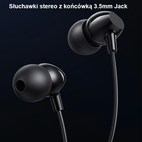 USAMS Wired Earphones EP-47 3.5mm black 1.2m HSEP4701 (US-SJ594)