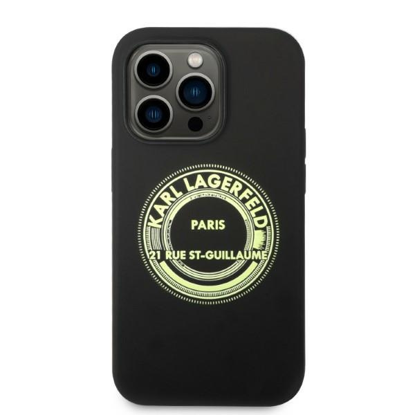 Karl Lagerfeld KLHCP14LSRSGRCK Apple iPhone 14 Pro hardcase black Silicone RSG