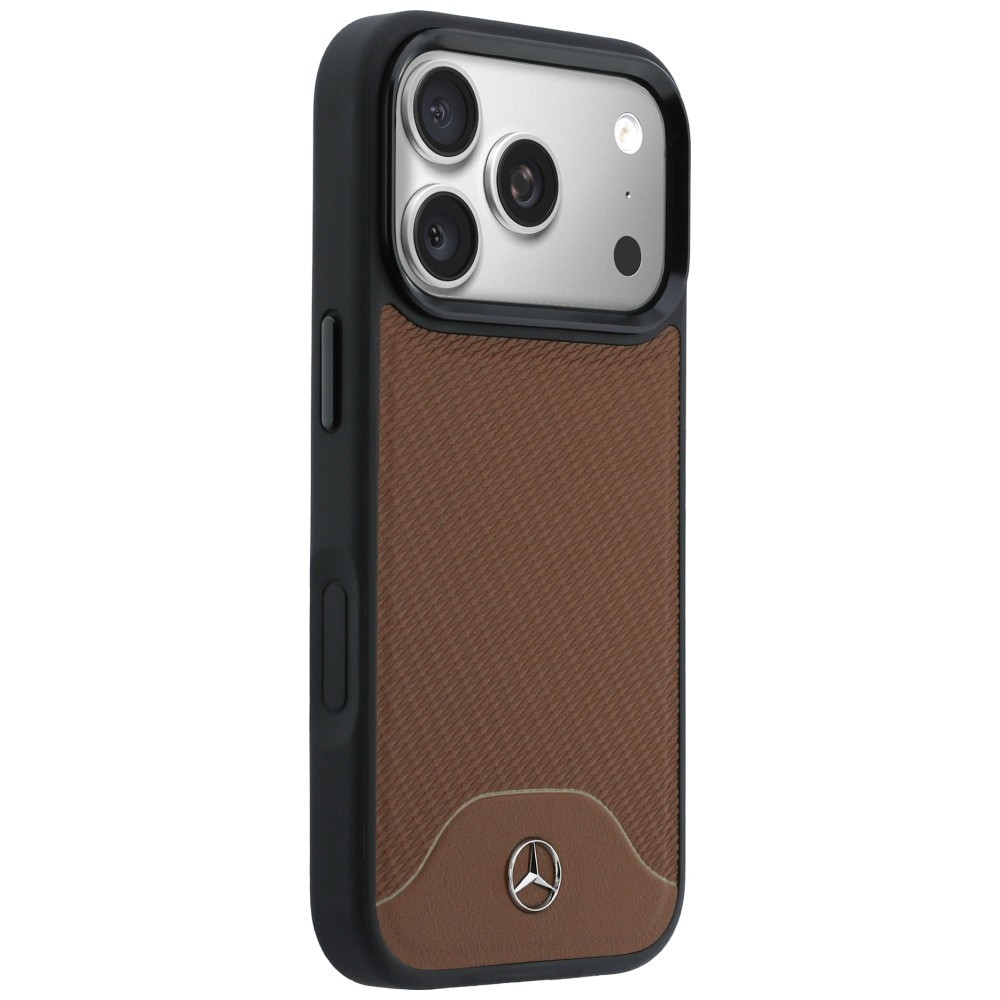 Etui Mercedes Leather Wood Effect and Curve MagSafe do Apple iPhone 17 Pro camel