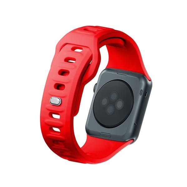 3MK Silicone Watch Strap Apple Watch 4/5/6/7/8/9/SE/Ultra 42/44/45/49mm red