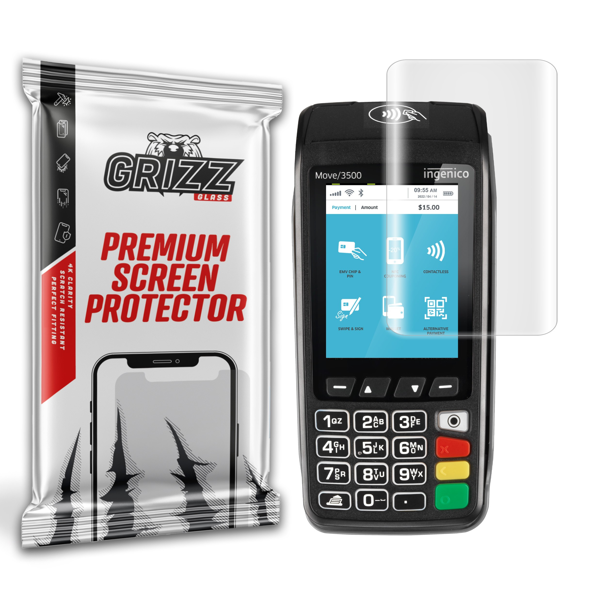 GrizzGlass Hydrofilm Ingenico Move 3500
