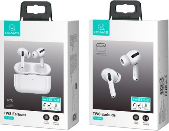USAMS Earphones Bluetooth 5.0 TWS YS series white BHUYS01