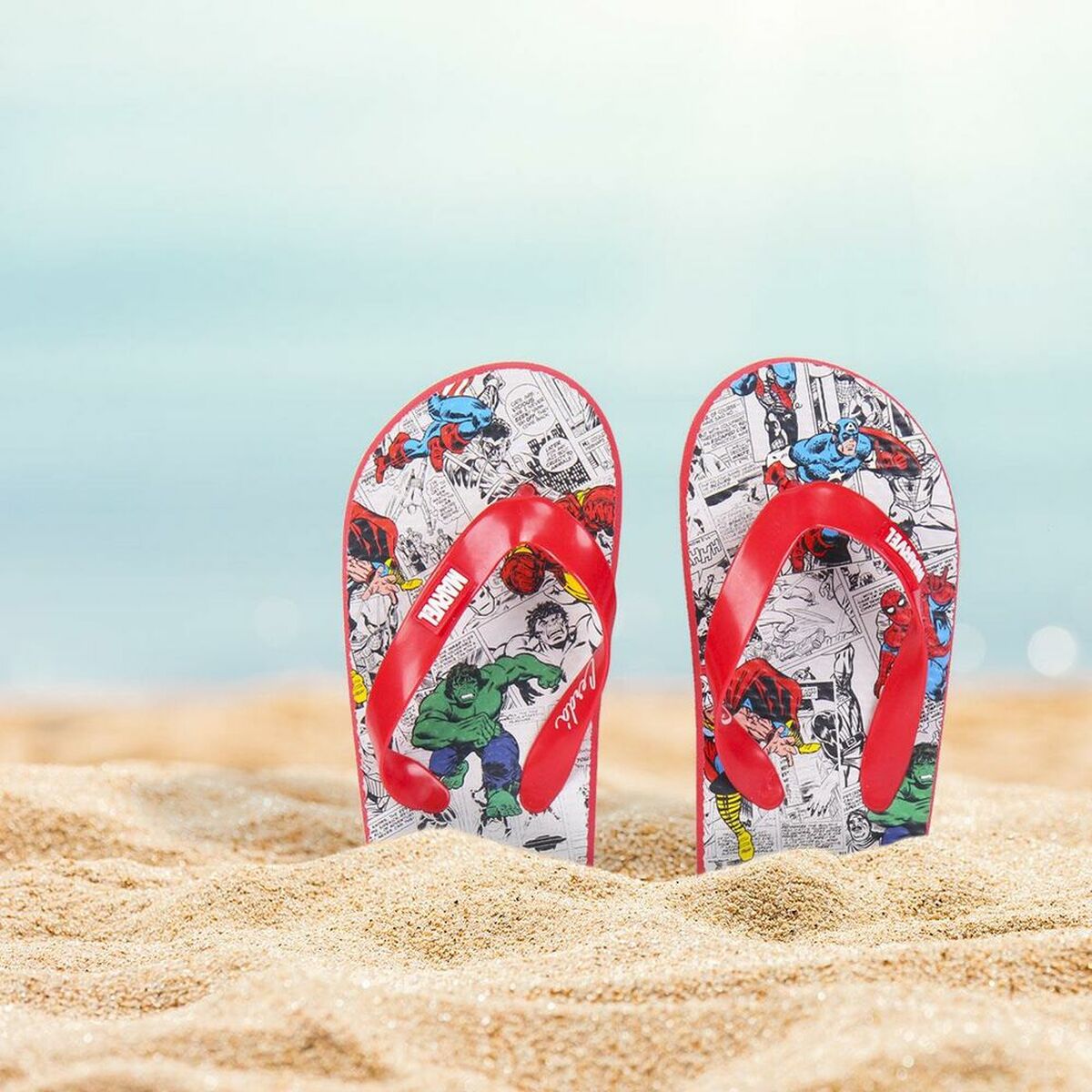 Flip Flops for Children Marvel Red