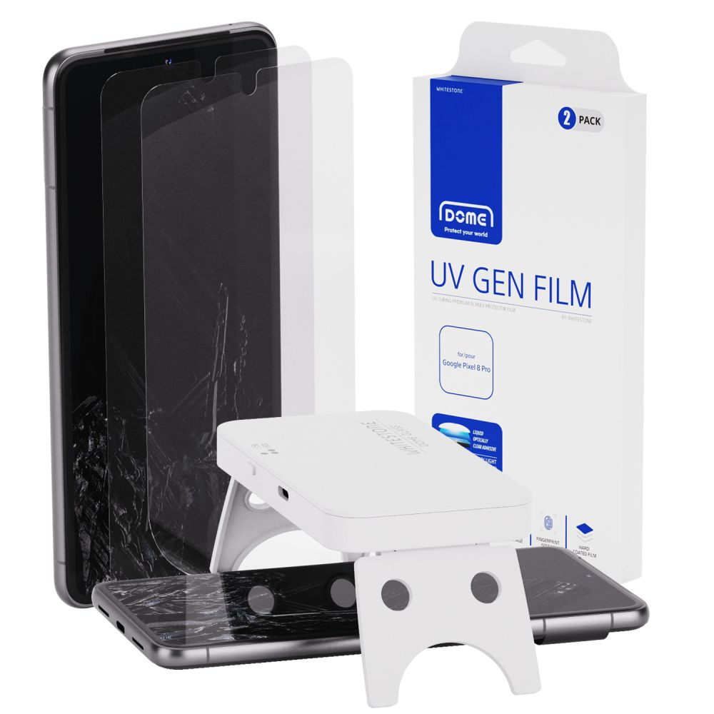 Whitestone Dome UV Gen Film Google Pixel 8 Pro Clear [2 PACK]