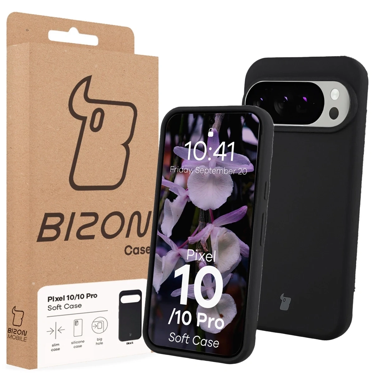 Silikonowe etui Bizon Soft Case do Google Pixel 10 / 10 Pro czarne