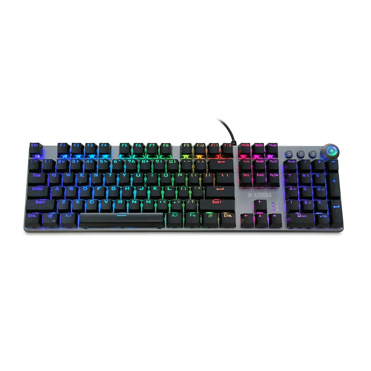 Keyboard Ibox AURORA K-4 Black Black/Silver QWERTY Keyboard Ibox AURORA K-4 Black Black/Silver QWERTY