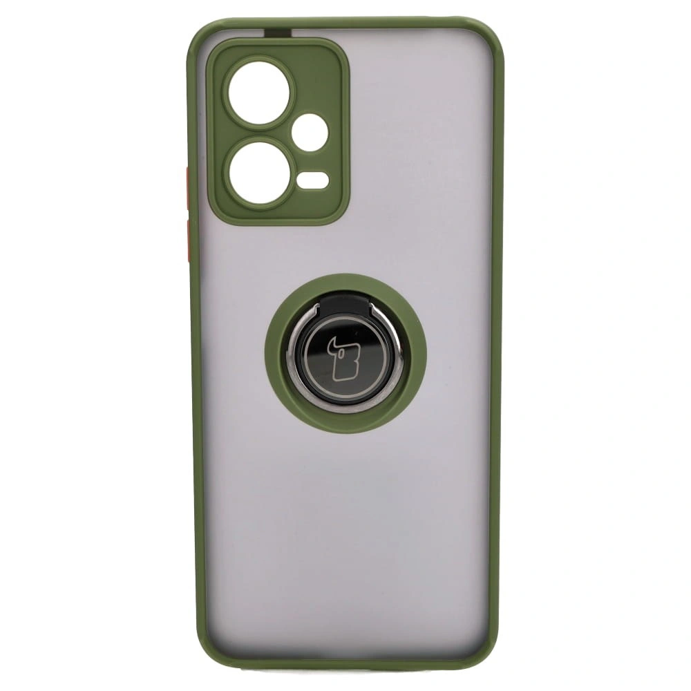 Bizon Case Hybrid Ring Xiaomi Poco X5 / Redmi Note 12 5G smoky with a green frame