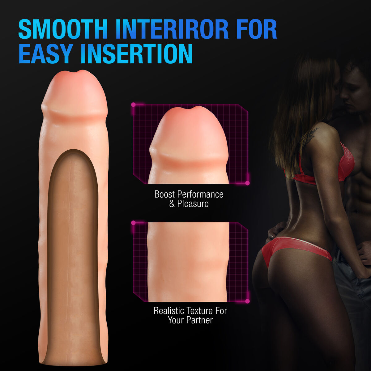 Penis cover Blush Performance Plus Meat Ø 3,8 cm 21,6 cm
