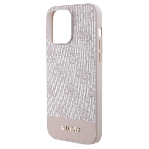 Guess GUHCP14LG4GLPI Apple iPhone 14 Pro hard case 4G Stripe Collection pink