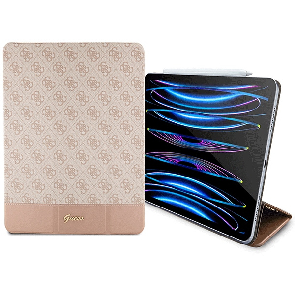 Guess GUFCP12PS4SGP Apple iPad Pro 12.9 2020/2021/2022 (4, 5, 6 gen) pink 4G Stripe Allover