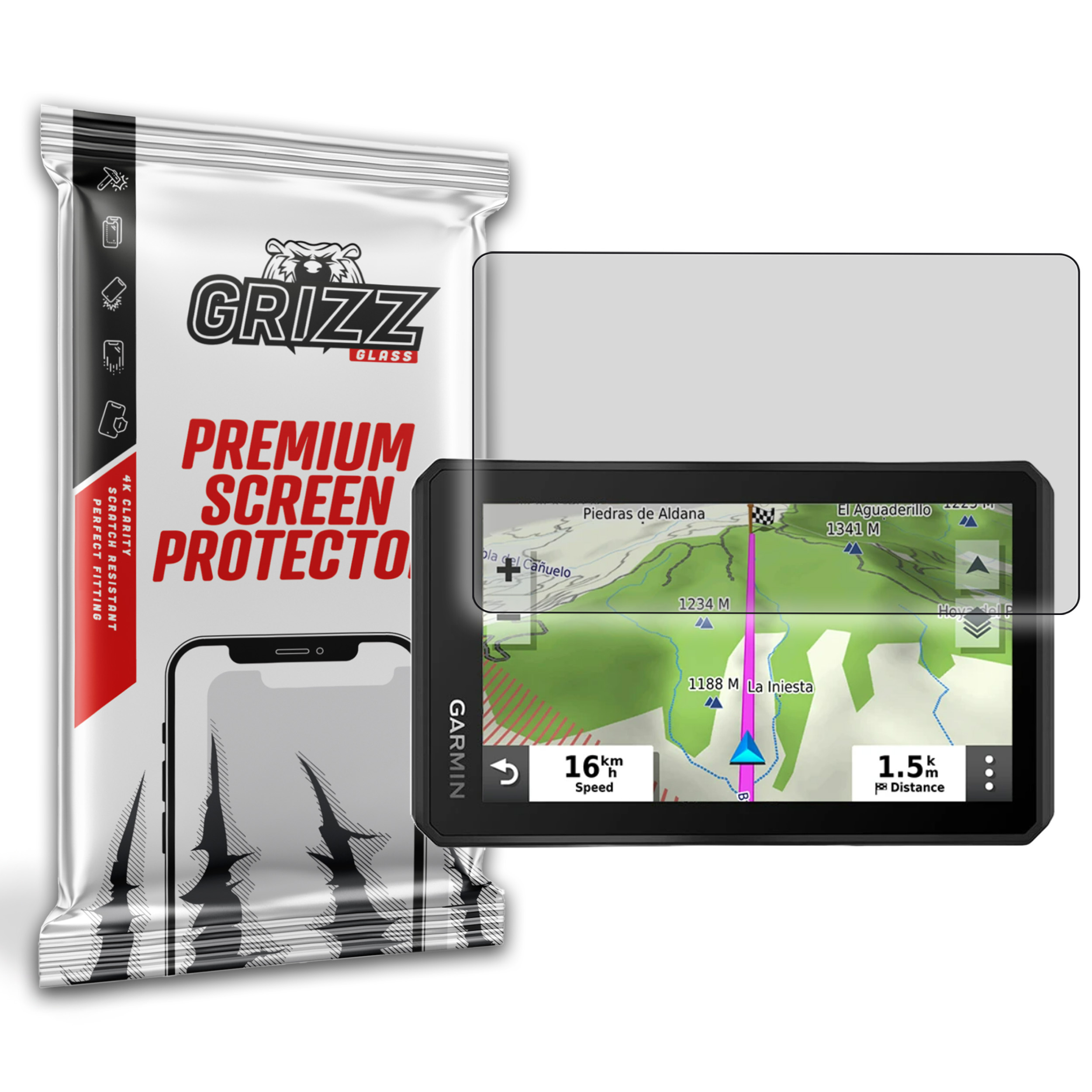 GrizzGlass PaperScreen Garmin Tread