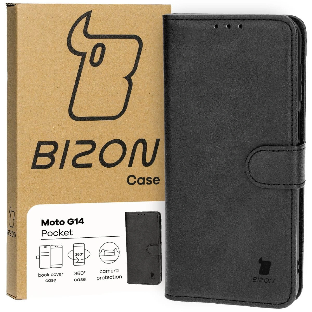 Bizon Case Pocket Motorola Moto G14 black