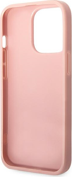 Guess GUHCP14XHGGSHP Apple iPhone 14 Pro Max pink hard case Glitter Script