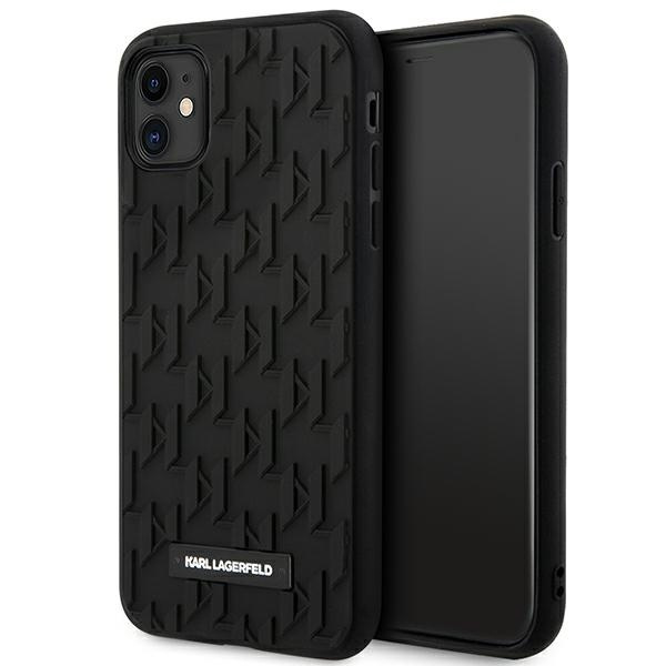 Karl Lagerfeld KLHCN61RUPKLPK Apple iPhone 11/XR hardcase black 3D Monogram