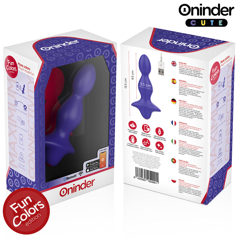 ONINDER CUTE - LOVE BUTT VIBRATING ANAL PLUG DILATOR - FREE WORLDWIDE APP