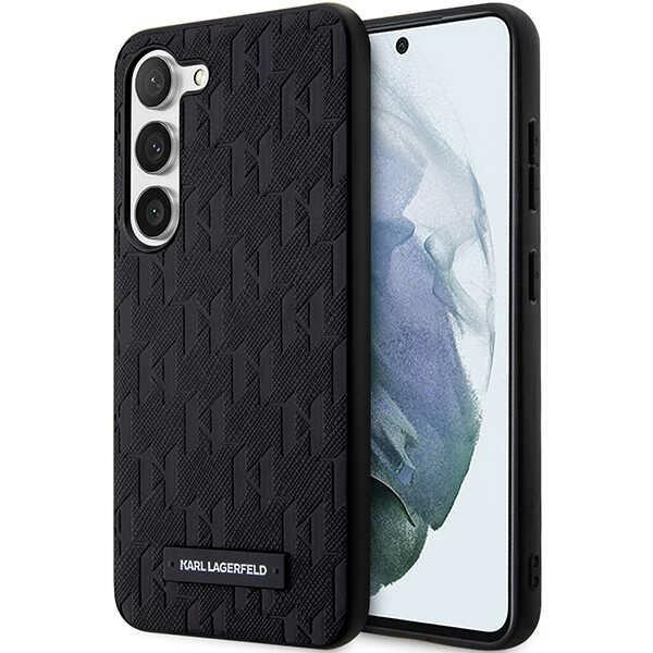 Karl Lagerfeld KLHCS23SSAKLHPK Samsung Galaxy S23 hardcase black Saffiano Mono Metal Logo