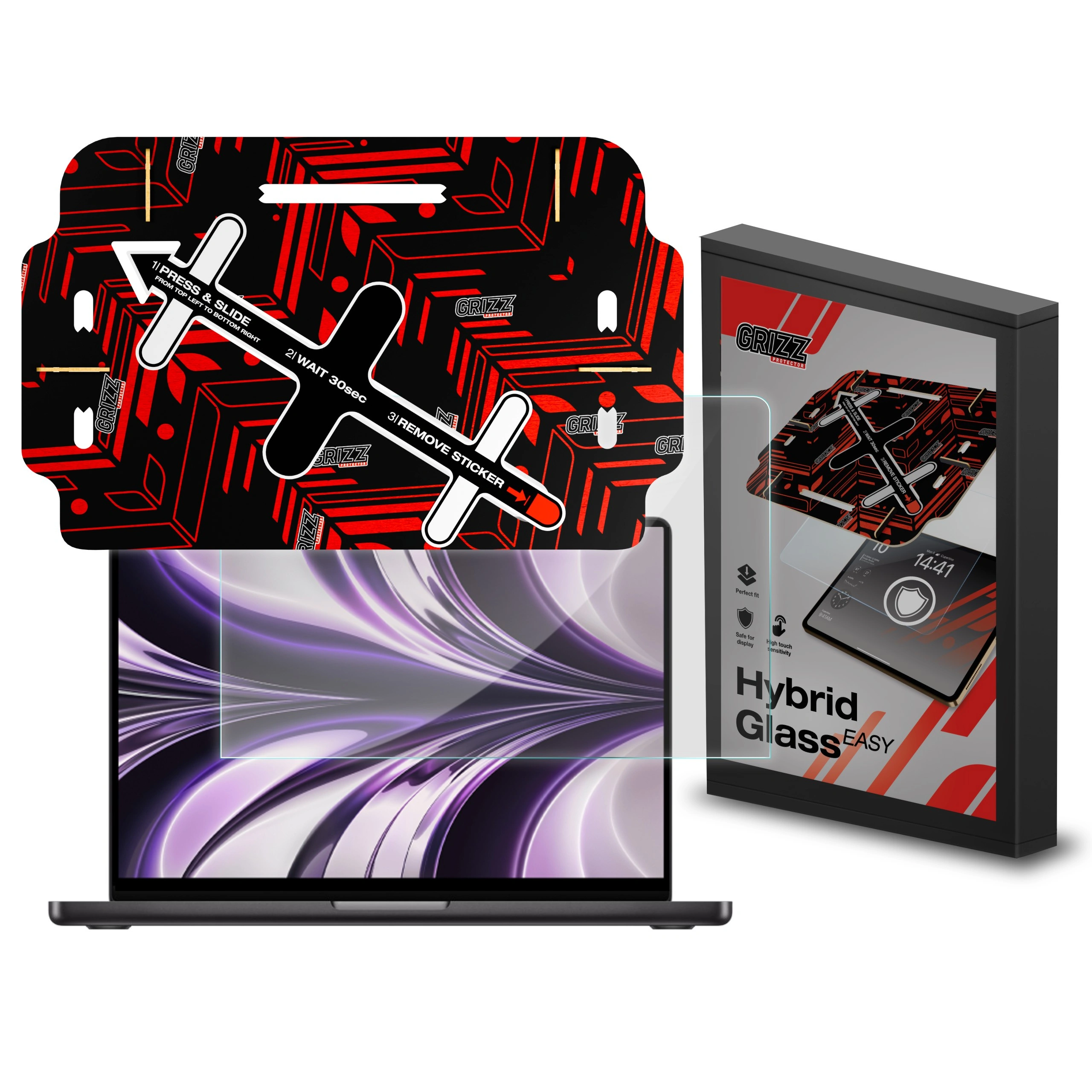 Hybrid glass GrizzGlass HybridGlass Easy for Apple MacBook Air 13" 2022